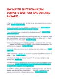 NYC MASTER ELECTRICIAN EXAM COMPLETE QUESTIONS AND OUTLINED ANSWERS