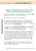 Biology 1108 Questions and Answers &lpar;100&percnt;  Correct Answers&rpar; Already Graded A&plus;