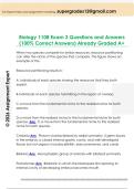 Biology 1108 Exam 3 Questions and Answers  &lpar;100&percnt; Correct Answers&rpar; Already Graded A&plus;