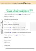 BPMN Test 2 Questions and Answers &lpar;100&percnt;  Correct Answers&rpar; Already Graded A&plus; 