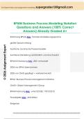 BPMN Business Process Modeling Notation  Questions and Answers &lpar;100&percnt; Correct  Answers&rpar; Already Graded A&plus;