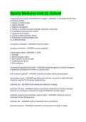 Sports Medicine Unit 11 -Solved