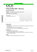 2025 OCR A Level History A Y308&sol;01 The Catholic Reformation 1492&ndash;110 Combined Question Paper and Marking Scheme