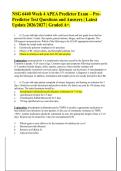 NSG 6440 Week 4 APEA Predictor Exam &ndash; Pre-Predictor Test Questions and Answers &vert; Latest Update 2026&sol;2027 &vert; Graded A&plus;&period;