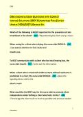 CNA CREDENTIA EXAM QUESTIONS WITH CORRECT VERIFIED SOLUTIONS 100&percnt; GUARANTEED PASS &lpar;LATEST UPDATE 2026&sol;2027&rpar; GRADED A&plus;&period;