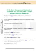 C170 - Data Management Applications  Questions and Answers &lpar;100&percnt; Correct  Answers&rpar; Already Graded A&plus;