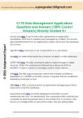 C170 Data Management Applications  Questions and Answers &lpar;100&percnt; Correct  Answers&rpar; Already Graded A&plus;