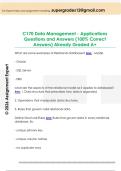 C170 Data Management - Applications  Questions and Answers &lpar;100&percnt; Correct  Answers&rpar; Already Graded A&plus;