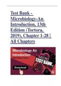 Test Bank For Microbiology An Introduction 13th Edition by Tortora &vert; 9780134605180 &vert; &vert; Chapter 1-28 &vert;All Chapters with Answers and Rationals