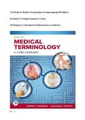 Test Bank for Medical Terminology&colon; A Living Language 8th Edition  by Bonnie F&period; Fremgen Suzanne S  Frucht &vert; All Chapters &lpar;1-14&rpar;&vert; Expert Verified Answers &vert; Graded A&plus;