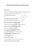 FCCN 2 Drugs Exam Questions with Verified Answers 