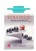Strategic Management and Competitive Advantage&colon; Concepts and Cases &lpar;6th Edition&rpar; by Frank T&period; Rothaermel &ndash; Complete Test Bank with Answer Keys