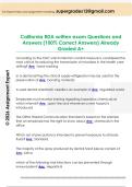California RDA written exam Questions and  Answers &lpar;100&percnt; Correct Answers&rpar; Already  Graded A&plus;