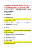 ATI Complex Endocrine&colon; Complete Quizzes and Solutions 2026