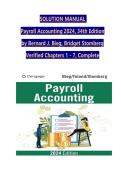 Payroll Accounting 2024 &lpar;34th Edition&rpar;&comma; Bernard J&period; Bieg & Bridget Stomberg &ndash; Complete Solutions Manual Chapters 1&ndash;7