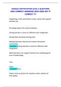 GOOGLE CERTIFICATION LEVEL 2 QUESTIONS AND CORRECT ANSWERS 2025-2026 GET IT CORRECT &excl;&excl;&excl;