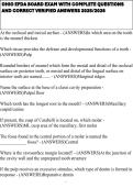 OHIO EFDA BOARD EXAM WITH COMPLETE QUESTIONS AND CORRECT VERIFIED ANSWERS 2025&sol;2026