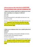 California Ambulance DMV Exam&colon; Practice Questions with Rationales 2026