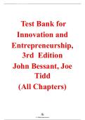 Innovation and Entrepreneurship&comma; 3rd Edition &ndash; John Bessant&comma; Joe Tidd &ndash; ISBN 9781118993095 &ndash; Test Bank &lpar;All Chapters Covered 1&ndash;16&rpar;