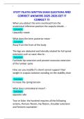 STOTT PILATES WRITTEN EXAM QUESTIONS AND CORRECT ANSWERS 2025-2026 GET IT CORRECT &excl;&excl;&excl;
