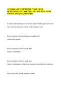 ACS ORGANIC CHEMISTRY FINAL EXAM QUESTIONS AND ANSWERS - GRADED A&plus; &vert; LATEST UPDATE 2026&sol;2027 &vert; VERIFIED&period;