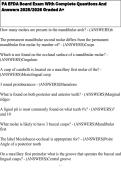 PA EFDA Board Exam With Complete Questions And Answers 2025&sol;2026 Graded A&plus;