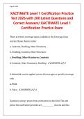 XACTIMATE Level 1 Certification Practice  Test 2026 with 200 Latest Questions and  Correct Answers&sol; XACTIMATE Level 1  Certification Practice Exam
