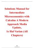 Intermediate Microeconomics with Calculus&colon; A Modern Approach Media Update&comma; 1st Edition &ndash; Hal R&period; Varian &ndash; ISBN 9780393689983 &ndash; Solutions Manual &lpar;All Chapters Covered 1&ndash;38&rpar;