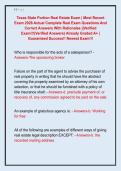 Texas State Portion Real Estate Exam &vert; Most Recent  Exam 2026 Actual Complete Real Exam Questions And  Correct Answers With Rationales &vert;&vert;Verified  Exam&excl;&excl;&excl;&lpar;Verified Answers&rpar; Already Graded A&plus; &vert;  Guaranteed Success&excl;&excl; Newest Exam&excl;&excl;&excl;