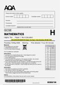 AQA GCSE MATHEMATICS Higher Tier Paper 1 Non-Calculator QP MAY 2025 