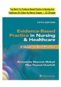 Test Bank For Evidence Based Practice In Nursing And Healthcare 5th Edition By Melnyk Chapter 1 - 23 Cỗmplete