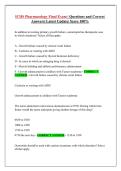 ICHS Pharmacology Final Exam &vert; Questions and Correct Answers&vert; Latest Update