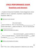 CPACE Performance Exam Actual 2026 &vert; Questions with 100&percnt; Correct Answers Complete &vert; Updated 2026 &sol; 2027 Verified by Experts