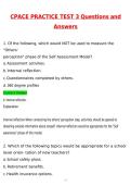CPACE Practice Test 3 Actual 2026 &vert; Questions with 100&percnt; Correct Answers Complete &vert; Updated 2026 &sol; 2027 Verified by Experts