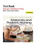 Maternity & Pediatric Nursing Test Bank 3rd Edition&colon; 550&plus; NCLEX Practice Questions & Answer Key by Ricci&comma; Kyle&comma; Carman