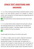 CPACE Test Questions Actual 2026 &vert; Questions with 100&percnt; Correct Answers Complete &vert; Updated 2026 &sol; 2027 Verified by Experts