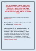 LES 305 Koretz Exam 1&vert;&vert;Verified Exam&excl;&excl;&vert; MOST  RECENT EXAM 2026 ACTUAL COMPREHENSIVE  FREQUENTLY MOST TESTED REAL EXAM  QUESTIONS AND VERIFIED SOLUTIONS &vert; GET IT  100&percnt; ACCURATE&excl;&excl; ALREADY GRADED A&plus; &vert; NEWEST  EXAM&excl;&excl;&excl; 