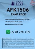 AFK1506 EXAM PACK 2026 - DISTINCTION GUARANTEED
