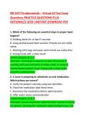 RN VATI Fundamentals&colon; Complete Practice Questions and Solutions