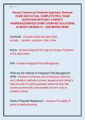 Kansas Commercial Pesticide Applicator &lpar;General&rpar;  EXAM 2026 ACTUAL COMPLETE REAL EXAM  QUESTIONS WITH100&percnt; CORRECT  ANSWERS&vert;&vert;VERIFIED EXAM&excl;&excl; &lpar;VERIFIED SOLUTIONS&rpar;  ALREADY GRADED A&plus; &sol; 2026 BRAND NEW&excl;&excl; 