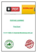 Portage Learning BIOD 171&colon; Final Exam&mdash;Essential Microbiology with Lab
