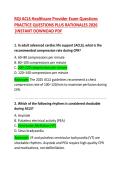 RQI ACLS Healthcare Provider Exam&colon; Practice Questions with Rationales 2026