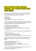 Peds Final Exam&colon; Peds Test Bank Questions  And  Verified Answers 2026  Latest Update 