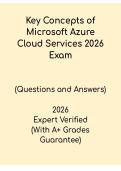 Key Concepts of Microsoft Azure Cloud Services 2026 PDF &vert; Study Guide