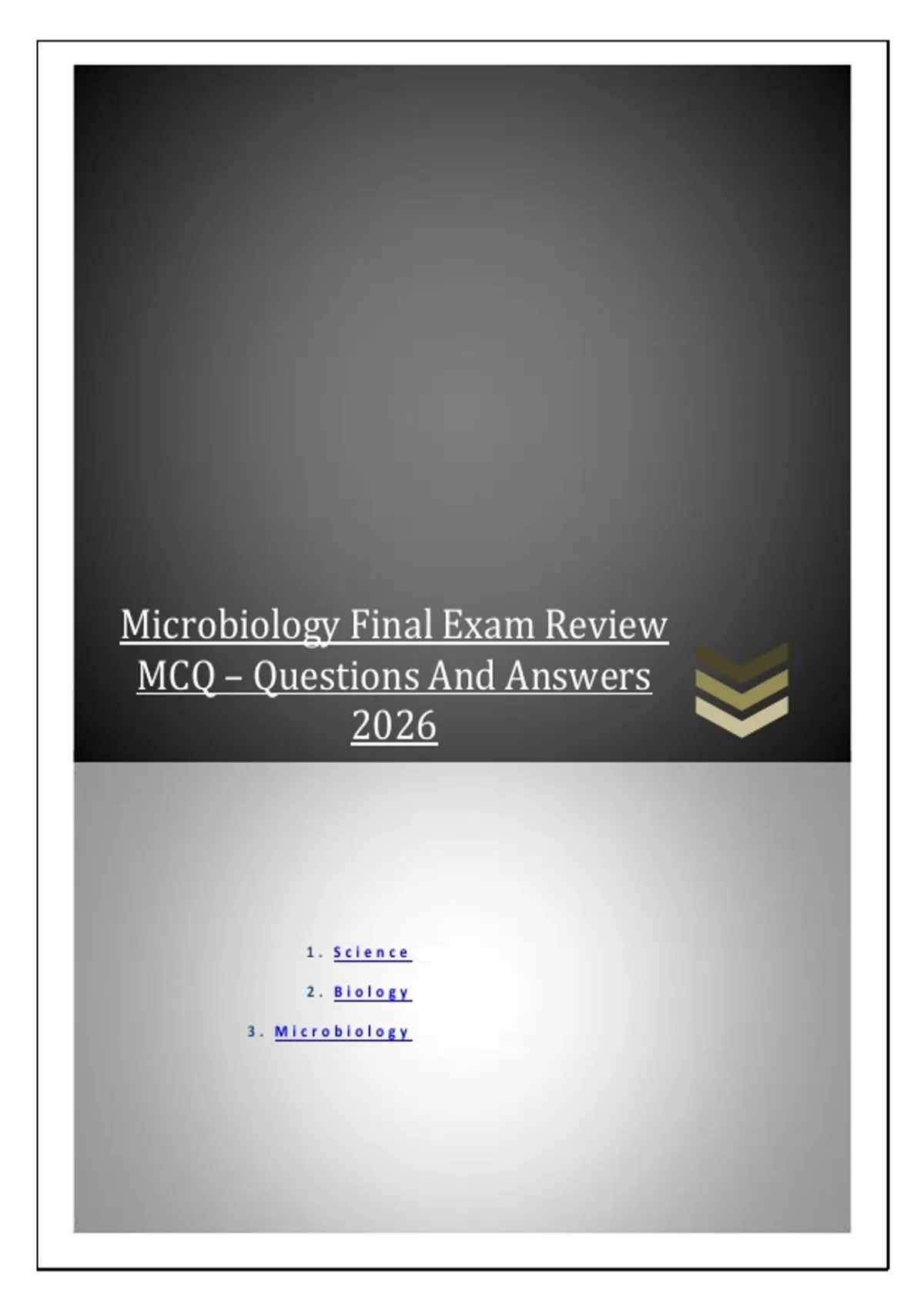 Microbiology Final Exam Review MCQ – Questions And Answers 2026 ...