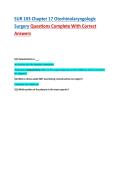 SUR 103 Chapter 17 Otorhinolaryngologic Surgery Questions Complete With Correct Answers