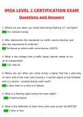 IMSA level 1 Certification Exam 2026 &vert; Questions with 100&percnt; Correct Answers Complete &vert; Updated 2026 &sol; 2027 Verified by Experts