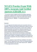 NCLEX Practice Exam With 100&percnt; Accurate And Verified Answers &lpar;GRADE A&plus;&rpar;