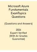Microsoft Azure Fundamentals Exam Topics & Practice Questions PDF