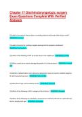 Chapter 17 Otorhinolaryngologic surgery Exam Questions Complete With Verified Answers
